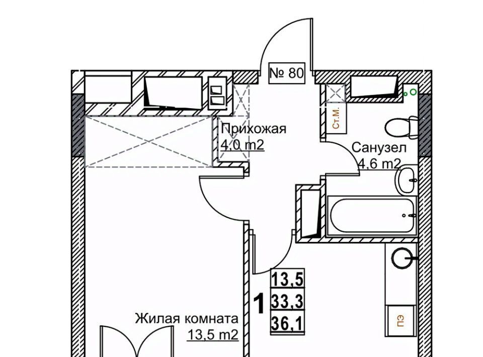 квартира г Нижний Новгород Стрелка Мещерское Озеро ЖК «Гранд Квартал Бетанкур» жилрайон, 1-й мкр фото 1