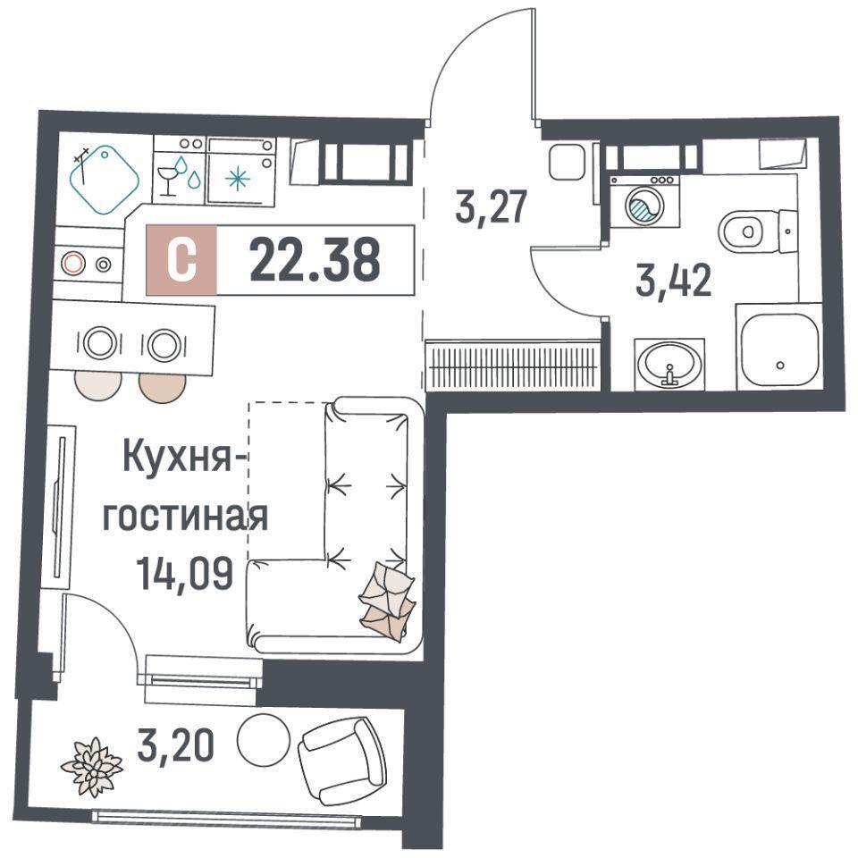 квартира р-н Всеволожский г Мурино ул Екатерининская 34 Муринское городское поселение фото 1