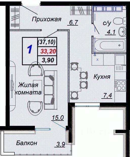 квартира г Сочи ул Российская 26б Дагомыс фото 1