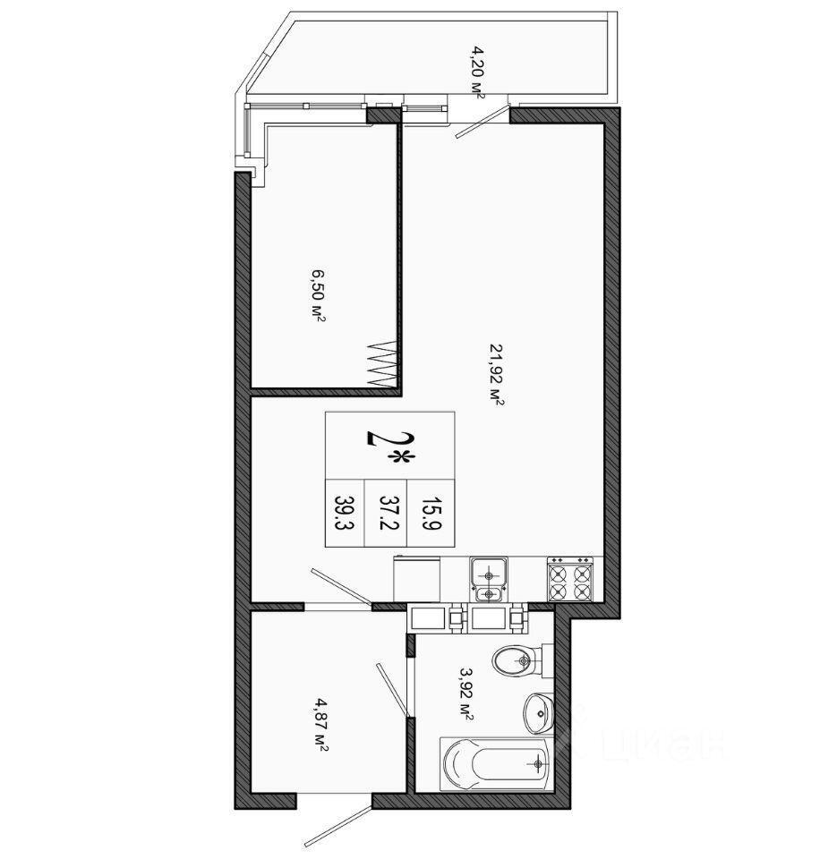 квартира г Краснодар ул им. Адмирала Крузенштерна 5/1 ЖК Red777 фото 1