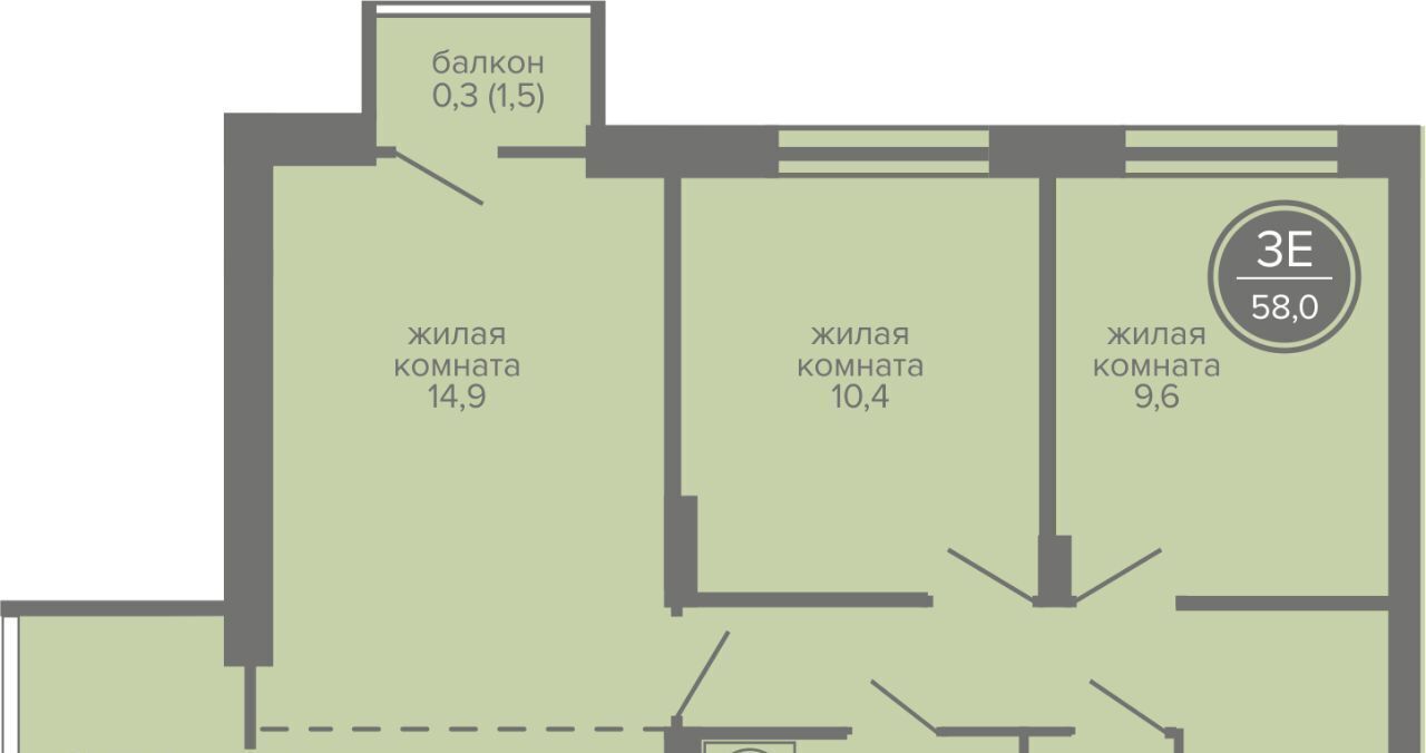 квартира г Пермь р-н Индустриальный ш Космонавтов 309а фото 1