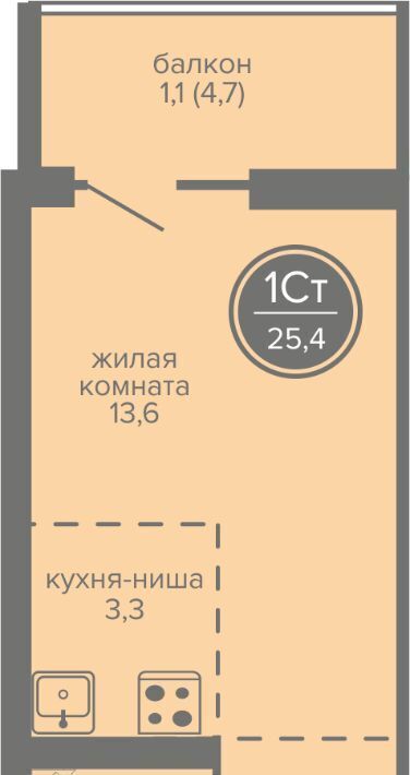 квартира г Пермь п Верхние Муллы р-н Индустриальный фото 1