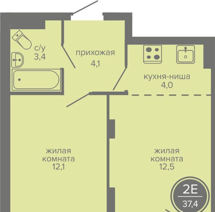 квартира г Пермь п Верхние Муллы р-н Индустриальный фото 1