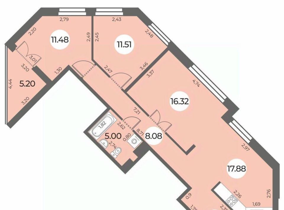 квартира г Санкт-Петербург метро Автово ЖК «Огни Залива» Южно-Приморский муниципальный округ фото 1