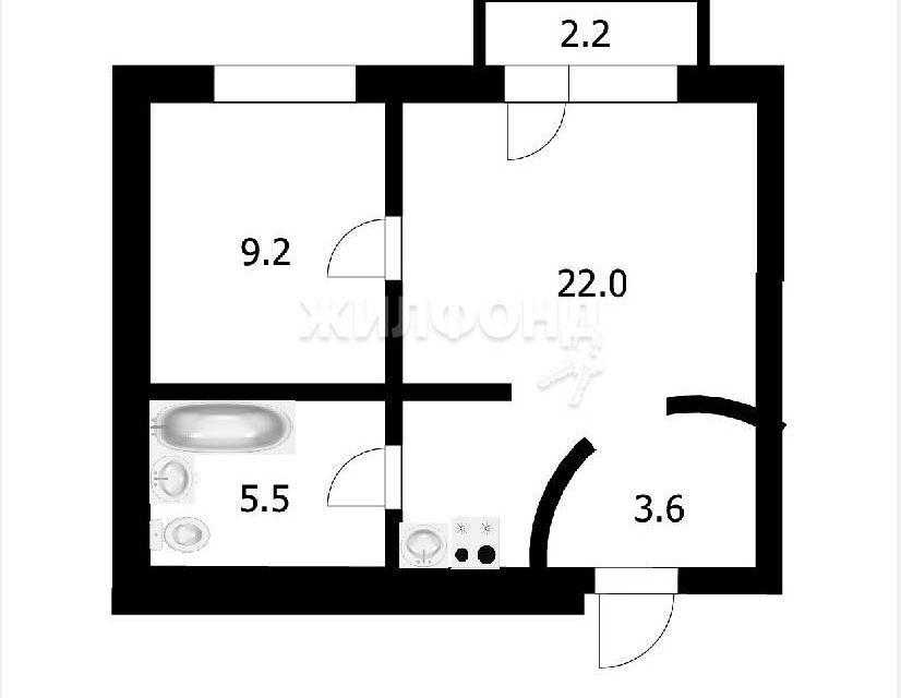 квартира рп Кольцово 32, Новосибирский район фото 9