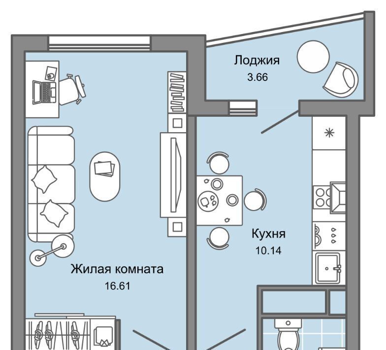 квартира г Ульяновск р-н Засвияжский микрорайон «Юго-Западный» 2 Ультраград жилой комплекс фото 1