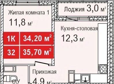 квартира г Нижний Новгород Кировская ЖК «Торпедо» 3 фото 1