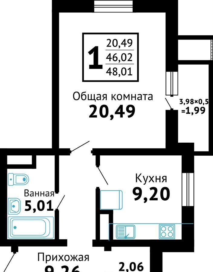 квартира г Новороссийск с Мысхако р-н Южный ул Суджукская 2 фото 1