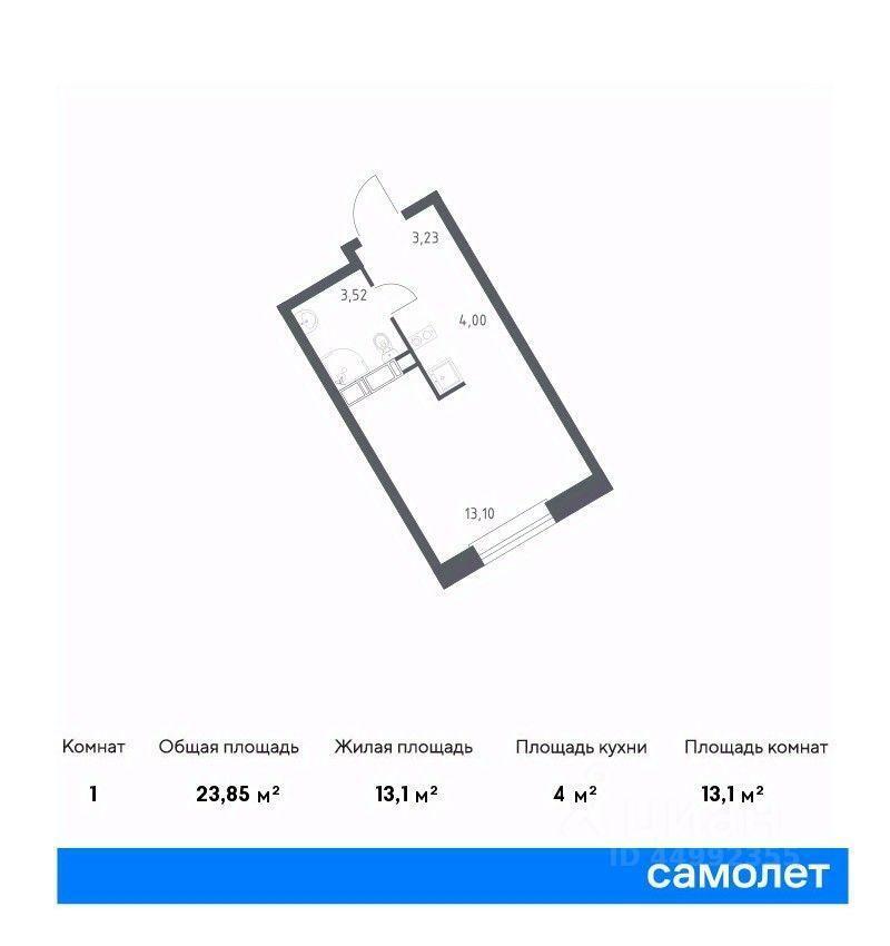 квартира г Москва п Сосенское пр-кт Куприна 38/1 Новомосковский административный округ, Жилой комплекс «Эко Бунино», Московская область фото 1