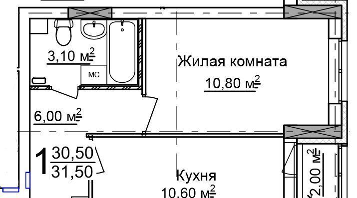 квартира г Нижний Новгород Парк культуры 52-й кв-л фото 1