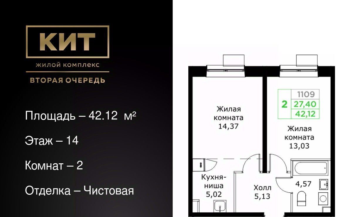 квартира г Мытищи ЖК «КИТ-2» Имени Г. Т. Шитикова мкр, Медведково фото 1
