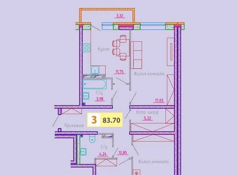квартира г Архангельск Октябрьский ул Гайдара 57к/2 фото 1