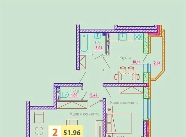 квартира г Архангельск Октябрьский ул Гайдара 57к/2 фото 1