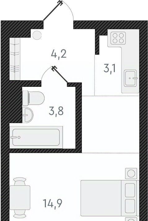 квартира г Новосибирск Заельцовская ул Аэропорт 49 фото 1