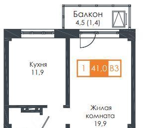 квартира г Красноярск р-н Советский Солнечный жилрайон, 5-й мкр, Енисейская Слобода жилой комплекс, 9 фото 1