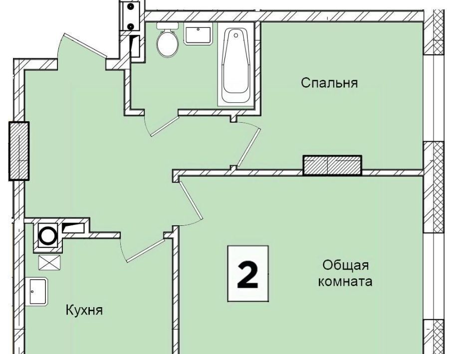 квартира г Якутск ЖК «Атмосфера» фото 1