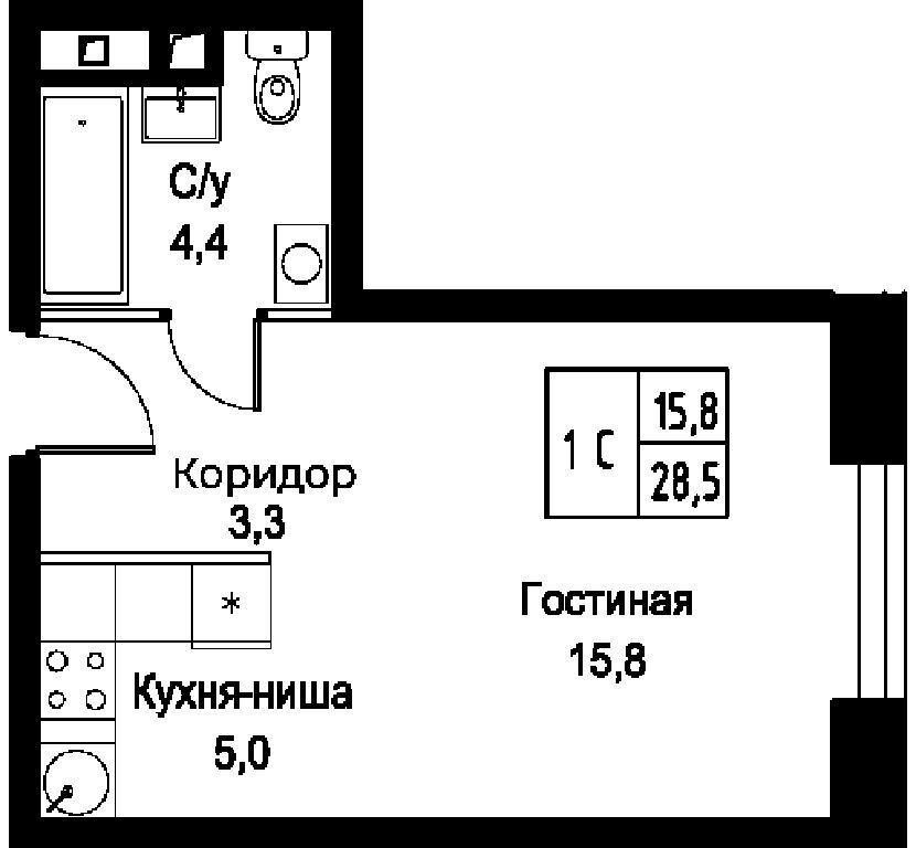 квартира г Москва Воронцовская, ЖК AIST RESIDENCE Аист Резиденс фото 1
