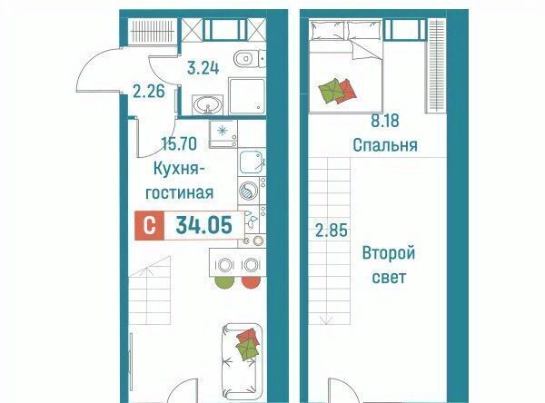 квартира р-н Всеволожский г Мурино ул Екатерининская 18/3 Девяткино фото 1