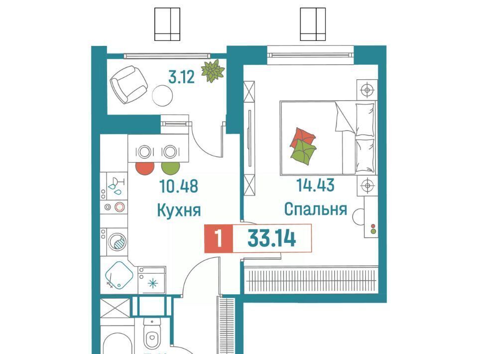 квартира р-н Всеволожский г Мурино ул Екатерининская 18/3 Девяткино фото 1