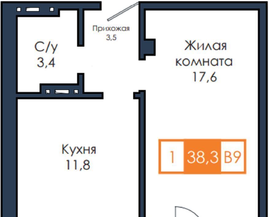 квартира г Красноярск р-н Советский Солнечный жилрайон, 5-й мкр, Енисейская Слобода жилой комплекс, 9 фото 1