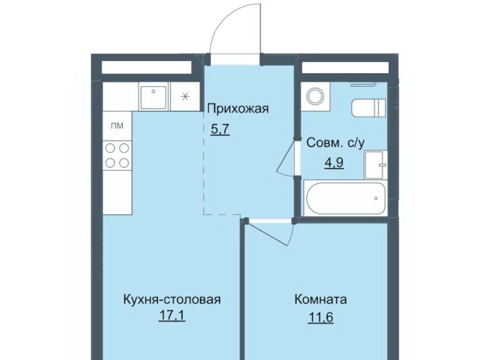 квартира г Ижевск р-н Октябрьский Северо-Западный ЖК «Истории» жилрайон, 4-й мкр фото 1