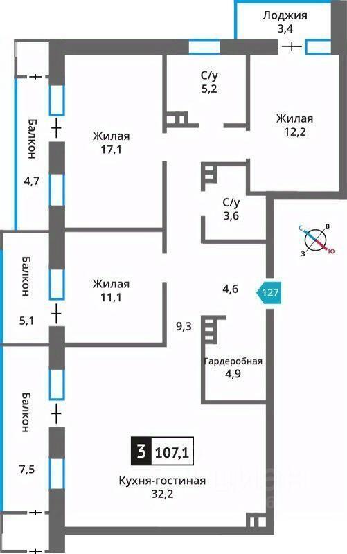 квартира г Красногорск Горная улица, 2А, Химки фото 1