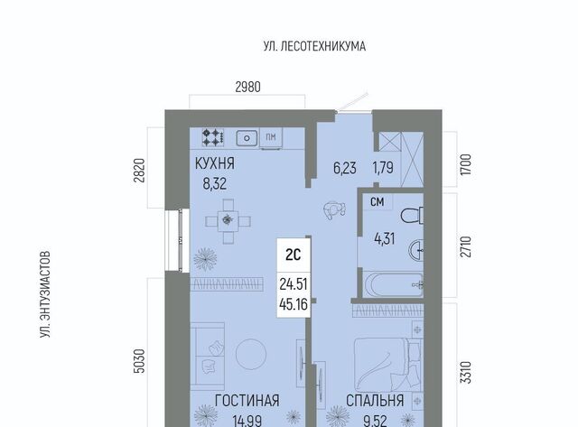 р-н Октябрьский ЖК «Новатор» Глумилино-1 мкр фото