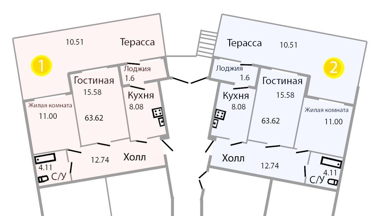 квартира р-н Зеленоградский г Зеленоградск ул Тургенева 16а фото 2