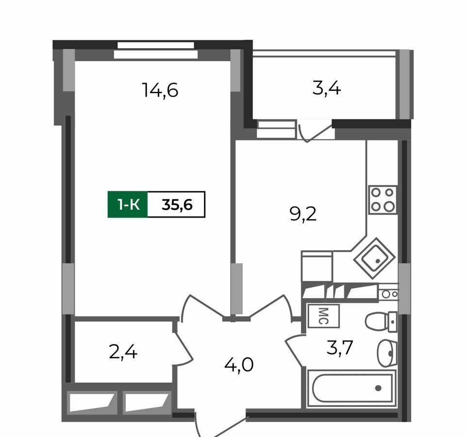 квартира г Владимир р-н Октябрьский б-р Сталинградский 5 фото 1