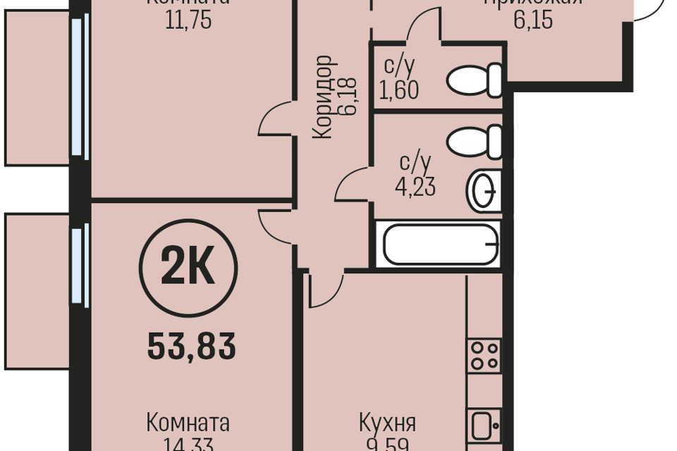 квартира р-н Смоленский п Южный муниципальное образование Барнаул, Барнаул фото 1