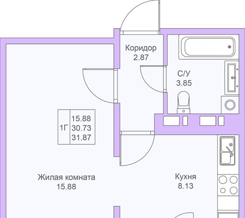 квартира г Казань метро Горки Светлая Долина жилой комплекс фото 3