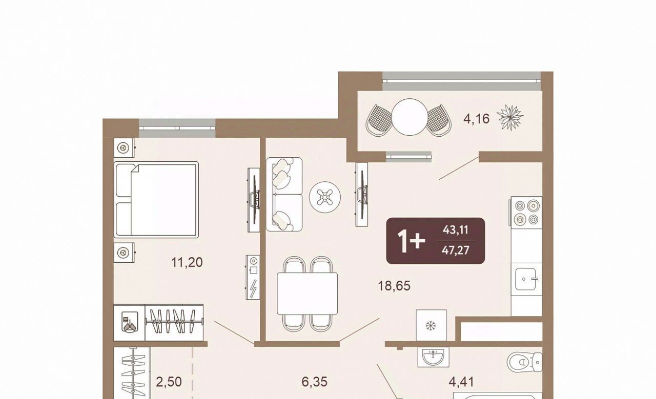 квартира г Тобольск 15-й микрорайон ЖК «Европейский квартал» 25А фото 1