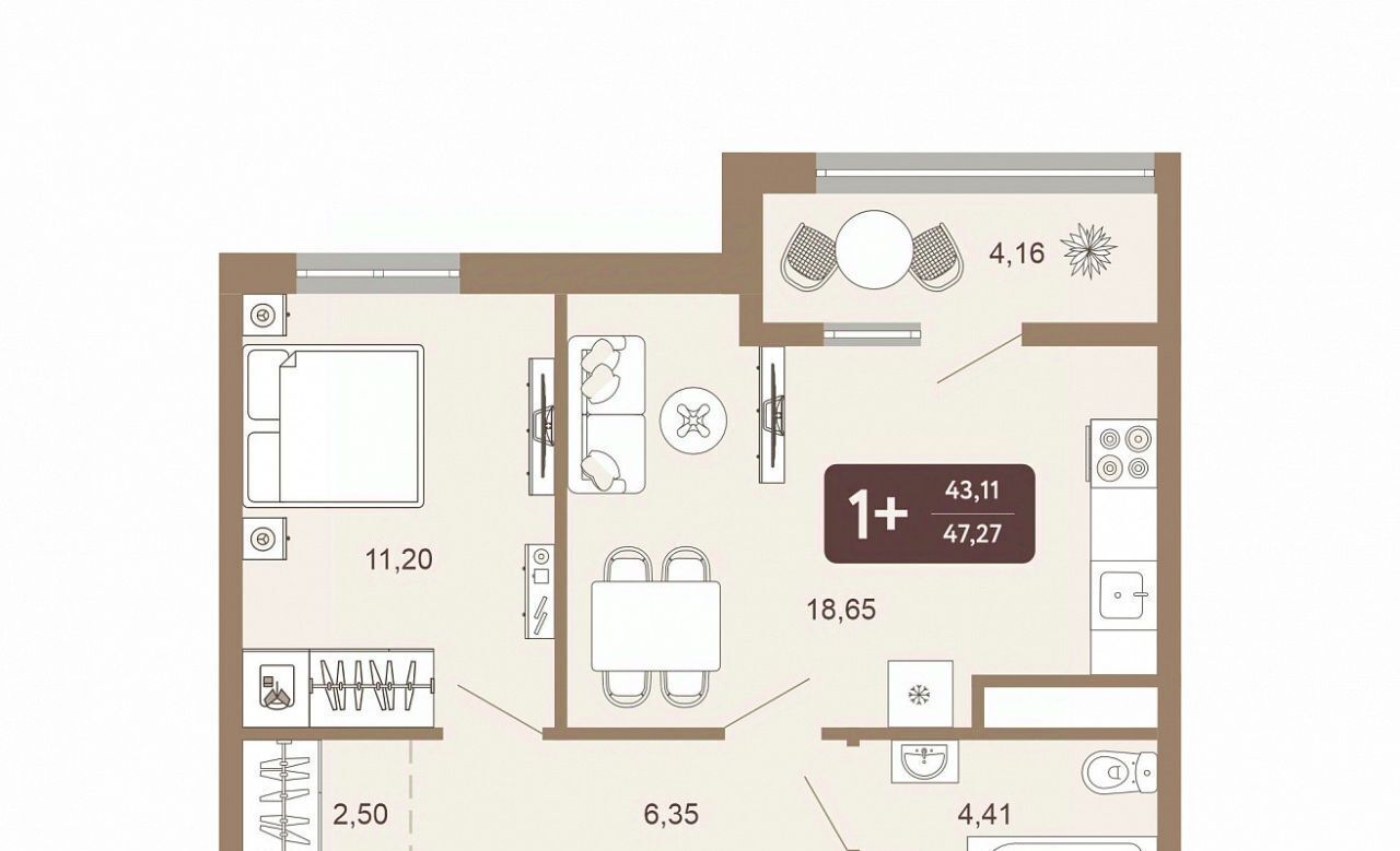 квартира г Тобольск 15-й микрорайон ЖК «Европейский квартал» 25А фото 1