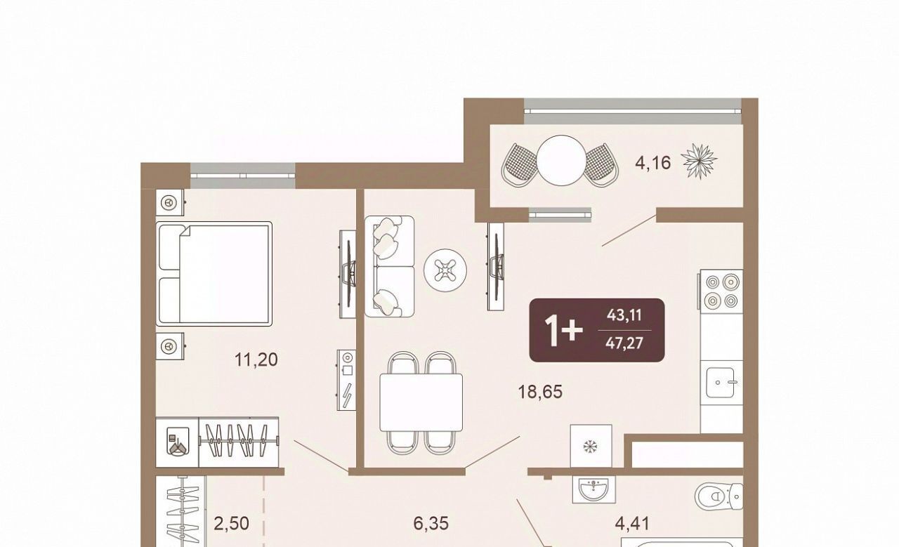квартира г Тобольск 15-й микрорайон ЖК «Европейский квартал» 25А фото 1