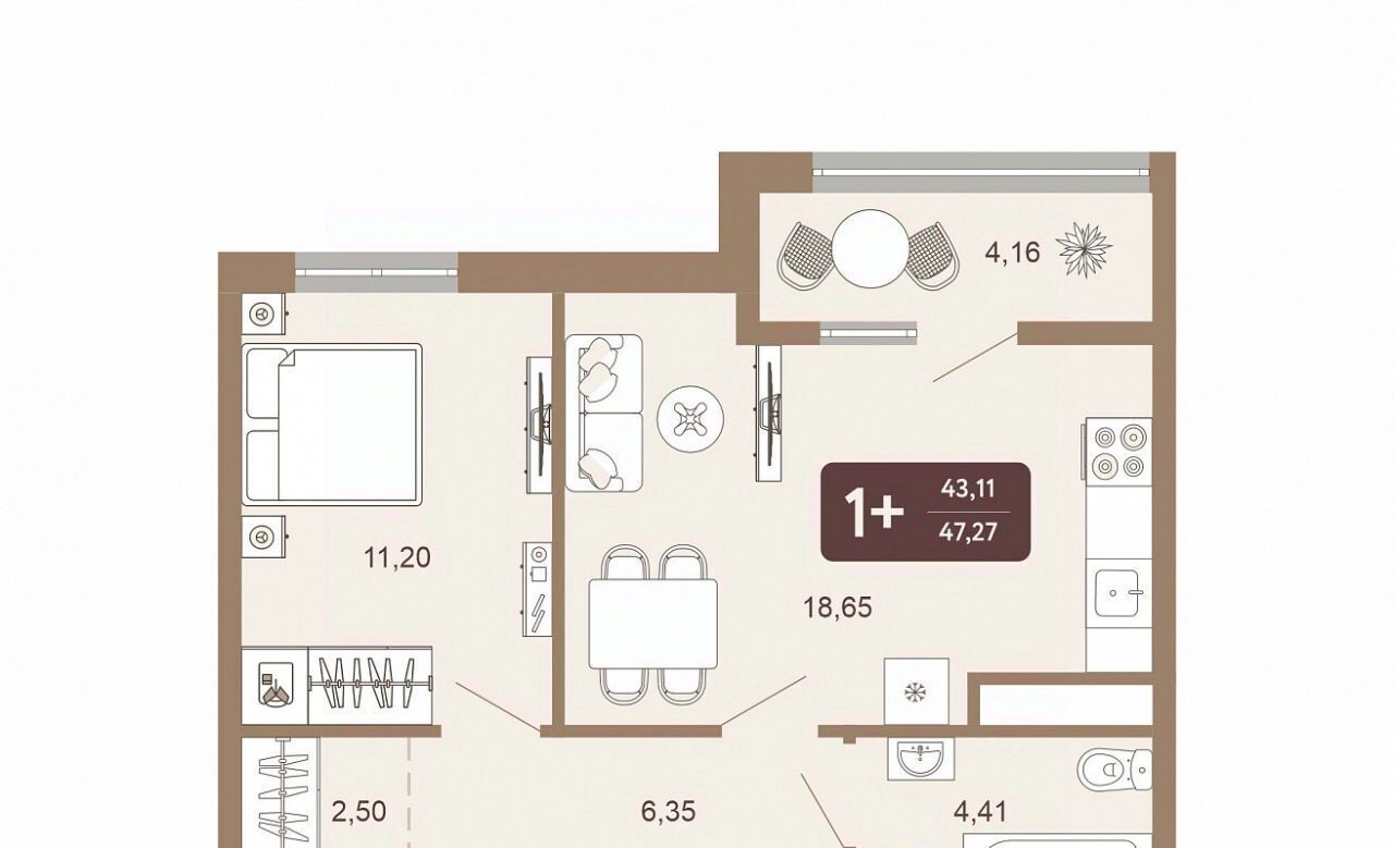 квартира г Тобольск 15-й микрорайон ЖК «Европейский квартал» 25А фото 1