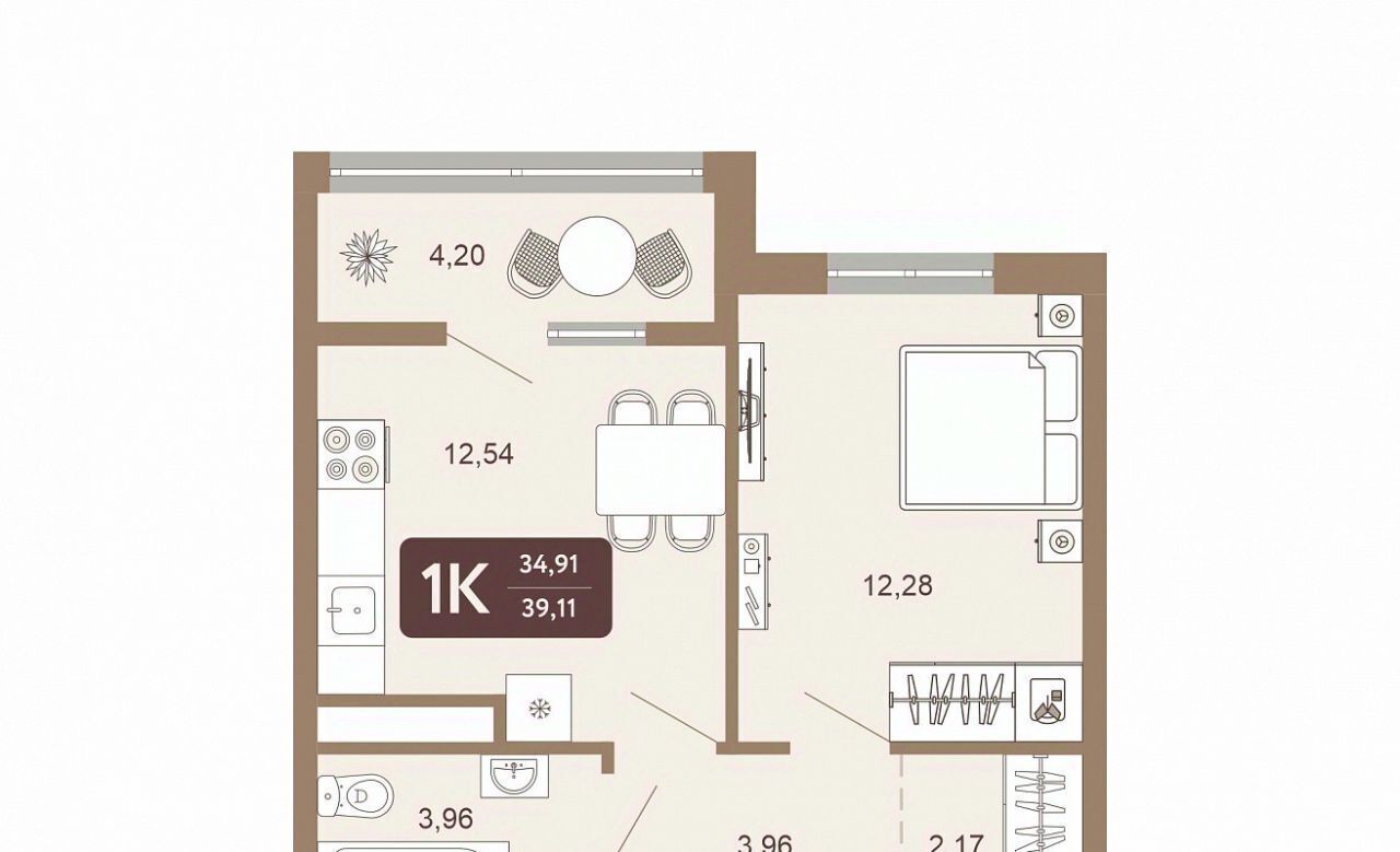 квартира г Тобольск 15-й микрорайон ЖК «Европейский квартал» 25А фото 1