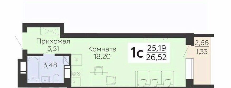 квартира г Воронеж р-н Советский Шилово ул Теплоэнергетиков 17к/3 ЖК Молодёжный фото 1