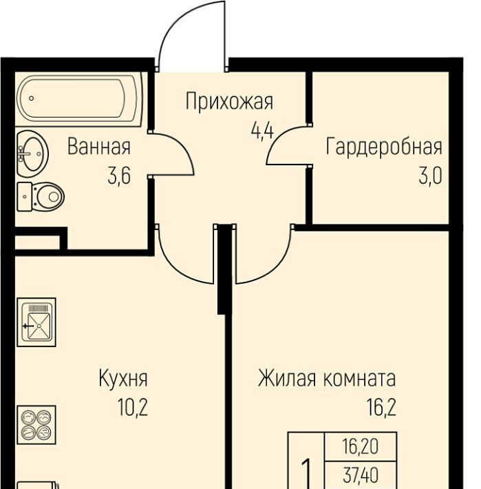 квартира г Краснодар п свх Прогресс п Березовый ЖК Прогресс муниципальное образование фото 1