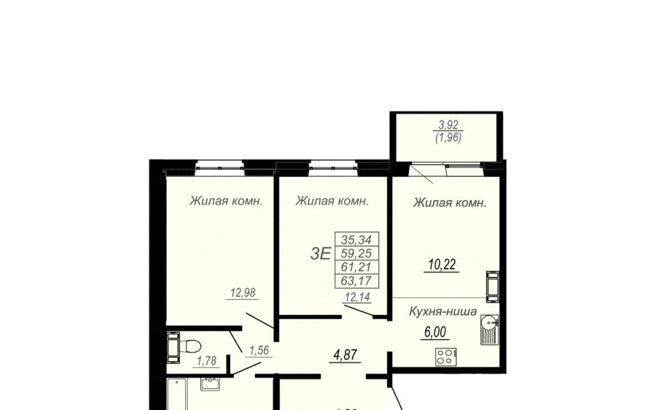 квартира г Хабаровск р-н Индустриальный ул Герцена 15/2 фото 1