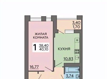 квартира г Воронеж р-н Коминтерновский ул Славы 7 ЖК Квартал 45 фото 1