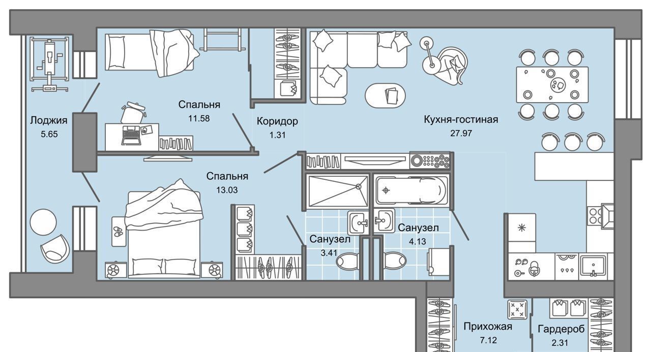 квартира г Киров р-н Ленинский ЖК ZNAK фото 1