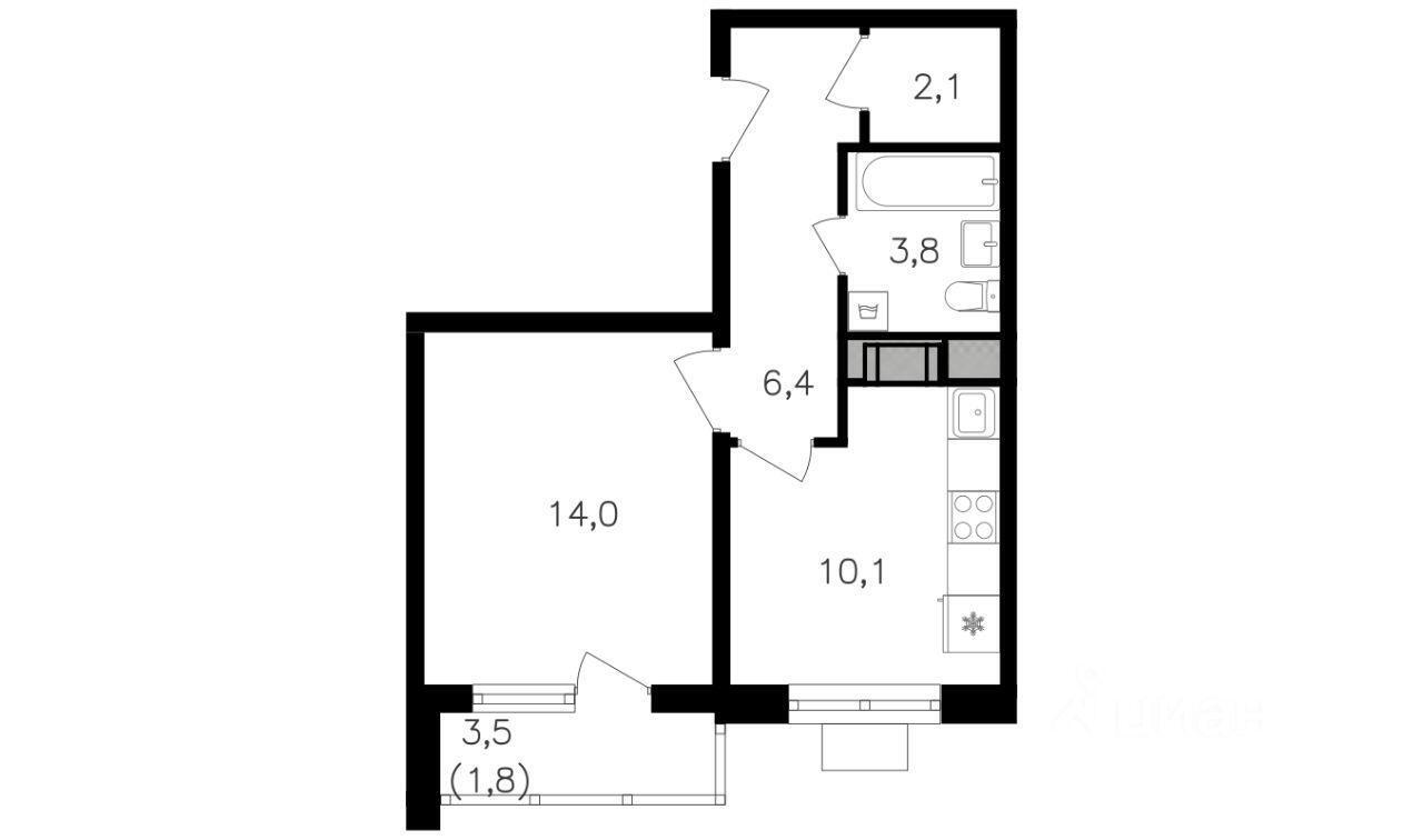 квартира г Москва СЗАО Щукино ул Берзарина 34 с 2, Московская область фото 2