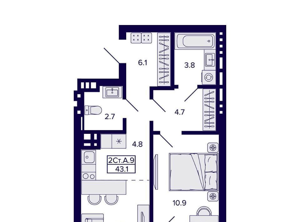 квартира г Новосибирск пер 18-й Бронный 16 Площадь Маркса фото 2