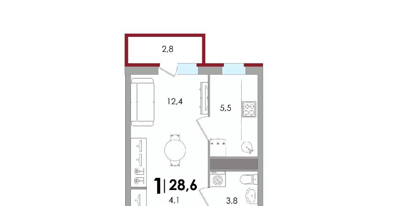 квартира р-н Калининский д Батино ул Сергея Есенина 37 фото 1