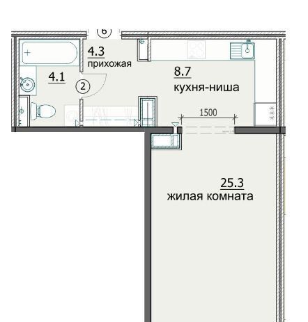 квартира г Пенза р-н Октябрьский ул Яшиной 6 фото 16