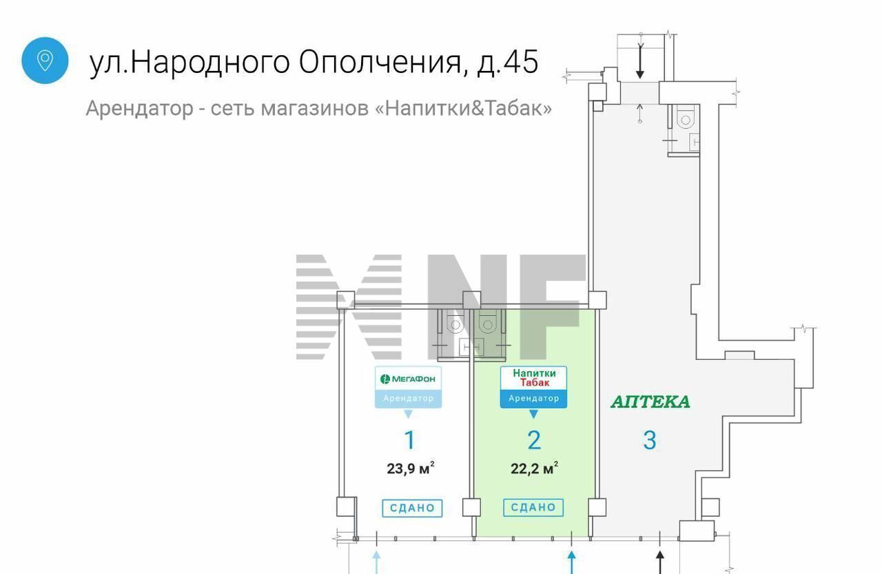 торговое помещение г Москва ул Народного Ополчения 45 поле, Октябрьское фото 6