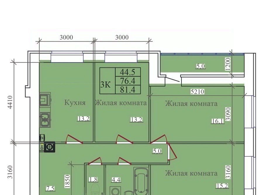 квартира г Иваново р-н Ленинский ул Павла Большевикова 50к/6 фото 1