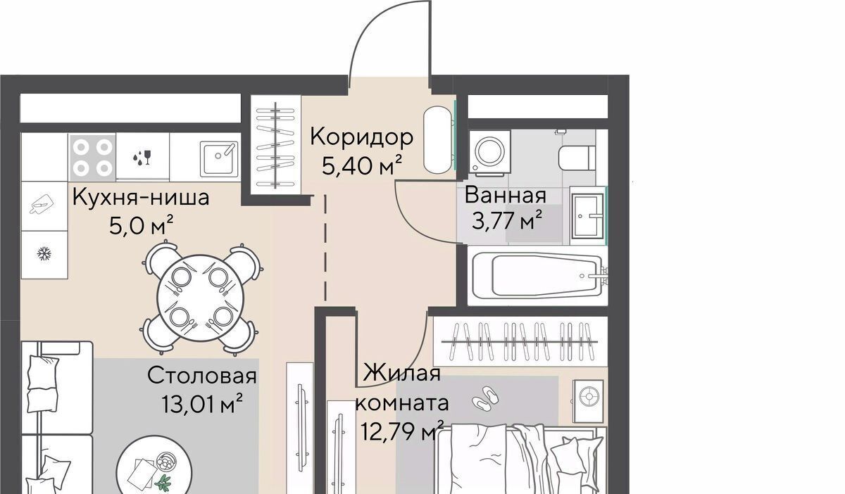 квартира г Екатеринбург Эльмаш ЖК Изумрудный Бор Проспект Космонавтов, жилрайон фото 2