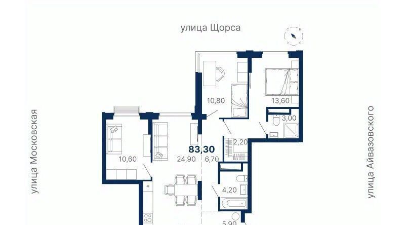 квартира г Екатеринбург Чкаловская ул Мартовская 249/2 фото 1