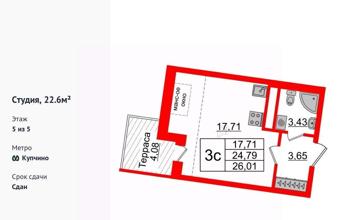 квартира г Санкт-Петербург метро Московская ул Струве 10к/2 округ Пулковский меридиан фото 1